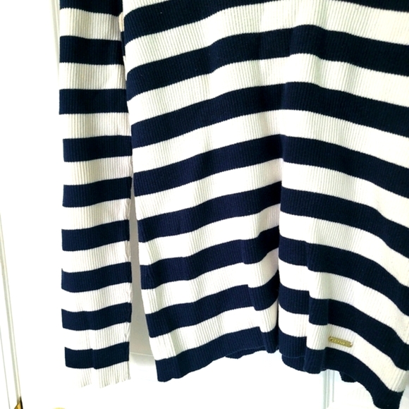 Nautica Women's 1/4 Zip Striped Sweater Top Size L - Picture 6 of 12